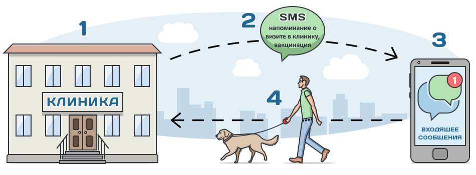SMS напоминания клиентам sms напоминания для ветеринарных клиник